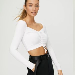 Aritzia Tna 90’s Malibu Longsleeve Crop Top